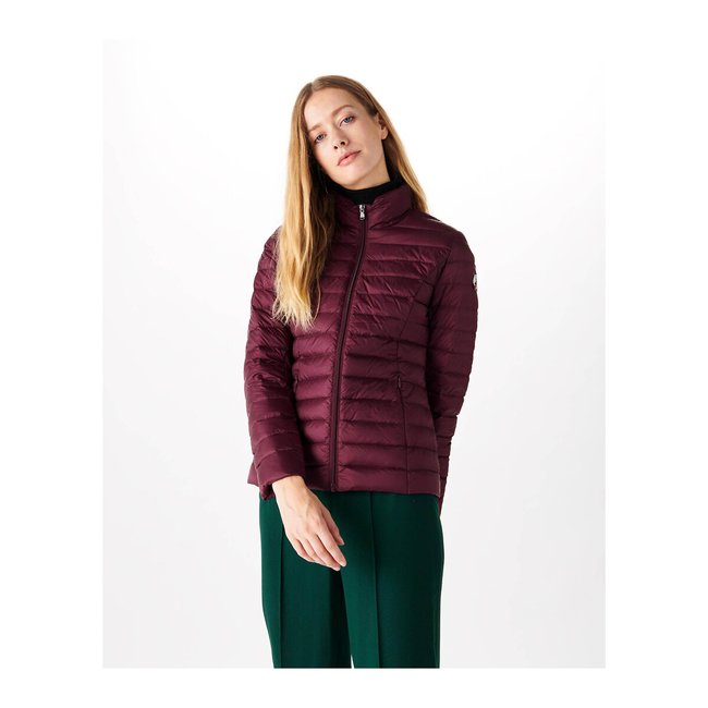 Doudoune zippée col montant CHA aubergine <span itemprop=