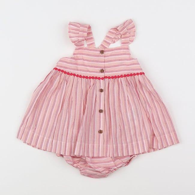 Pantacourt Sergent Major Rose – Taille 7 Ans, 100% Coton, Occasion Très Bon état