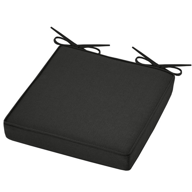 Galette de chaise extérieure unie gris foncé <span itemprop=