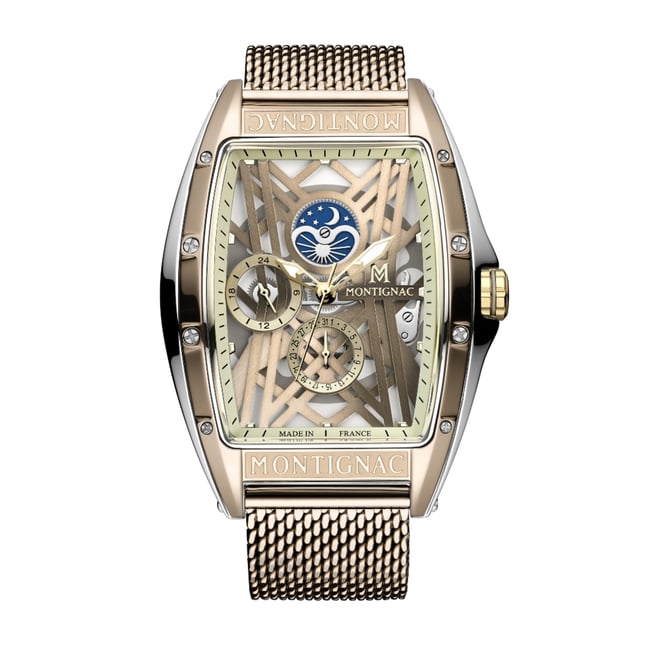 Montre Analogique  PALADIN argenté doré doré <span itemprop=