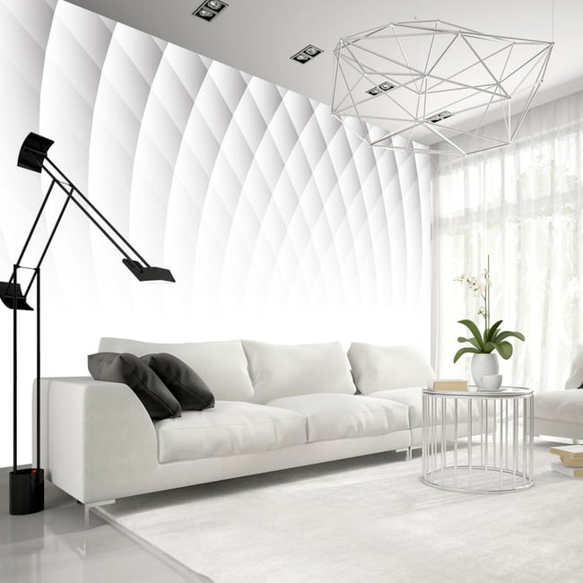 Papier peint intissé panoramique Abstractions Structure of Light Couleur blanc <span itemprop=