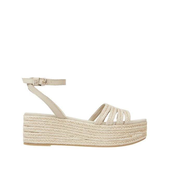 Sandalen mit Plateausohle beige <span itemprop=