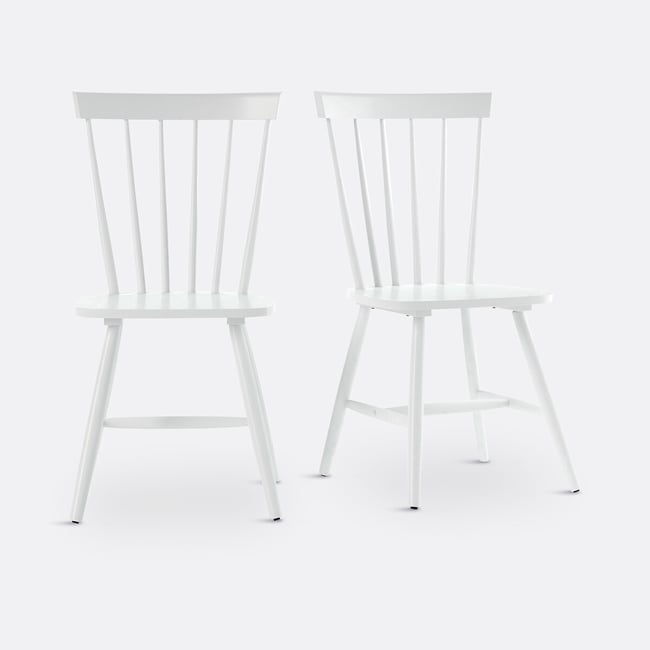 Lot de 2 chaises à barreaux hévéa massif, Jyko - LA REDOUTE INTERIEURS