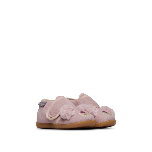 Pantoufles en tissu BIDAIM rose <span itemprop=