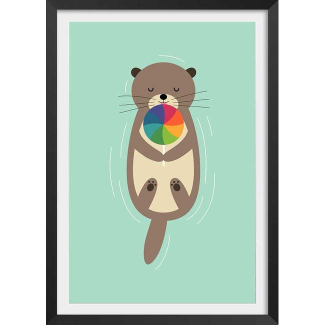 Affiche  loutre en baignade - HEXOA