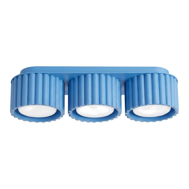Plafonnier Aluminium Bleu Gx53 3 AURA Couleur bleu <span itemprop=