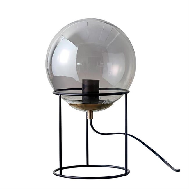 Lampe à poser en Verre et Métal MOON Couleur noir <span itemprop=