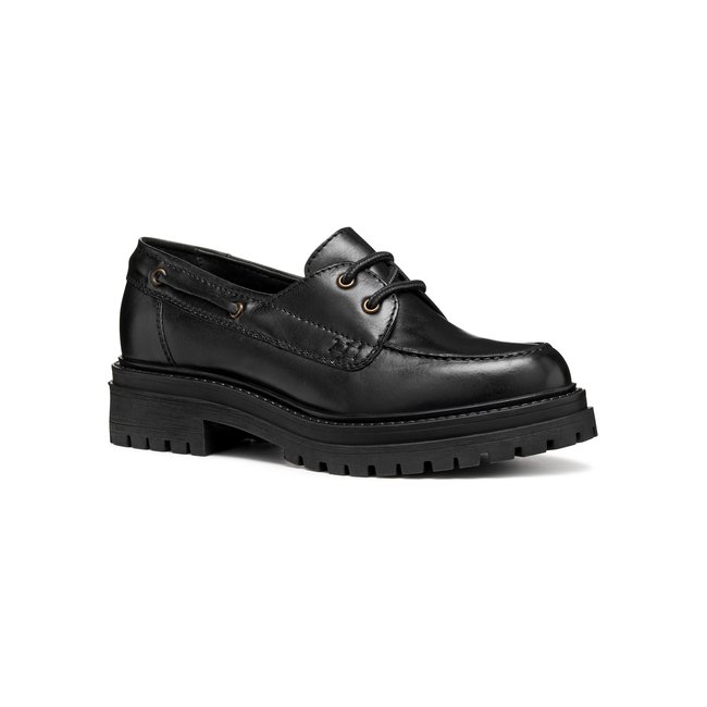 Derbies bateau en cuir Iridea noir <span itemprop=