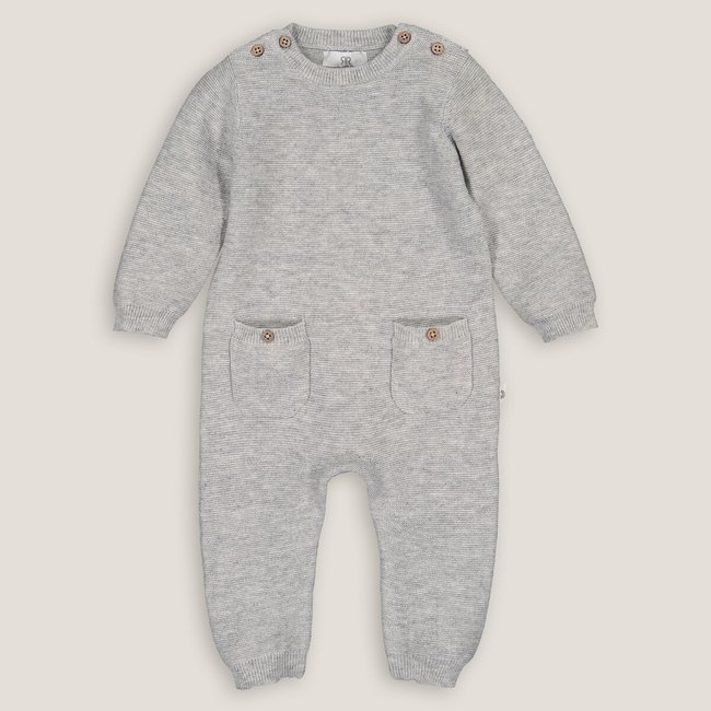 Combinaison longue en tricot gris <span itemprop=
