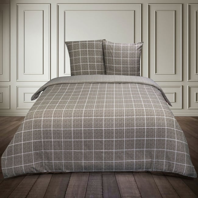 Housse de couette flanelle 100% coton + 2 taies d’oreiller - DECORATIE