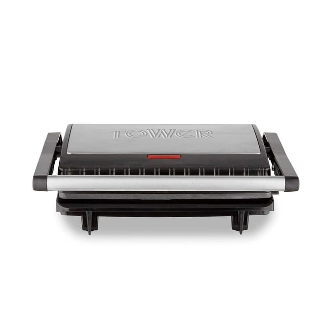Tower Health Grill & Panini Press - T27038, silver-coloured, TOWER