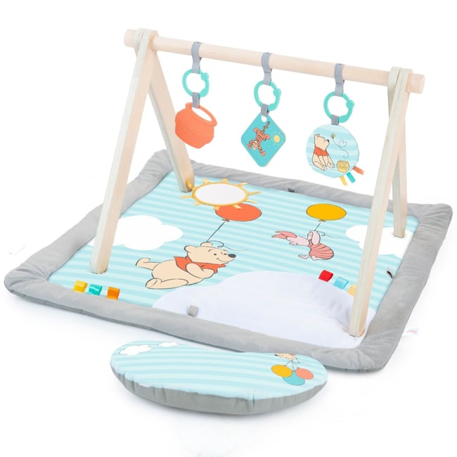 Tapis d'éveil gris, bleu, blanc <span itemprop=