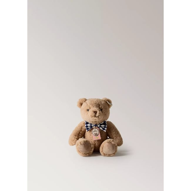 Peluche ours nœud papillon Norman écru <span itemprop=