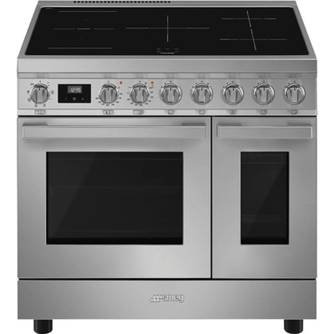 Piano de cuisson induction 5 feux 90 cm CPF92IM inox satiné <span itemprop=