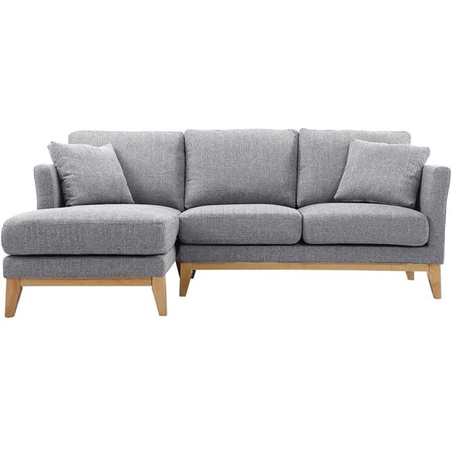 Canapé d'angle gauche scandinave déhoussable 3-4 places OSLO - MILIBOO