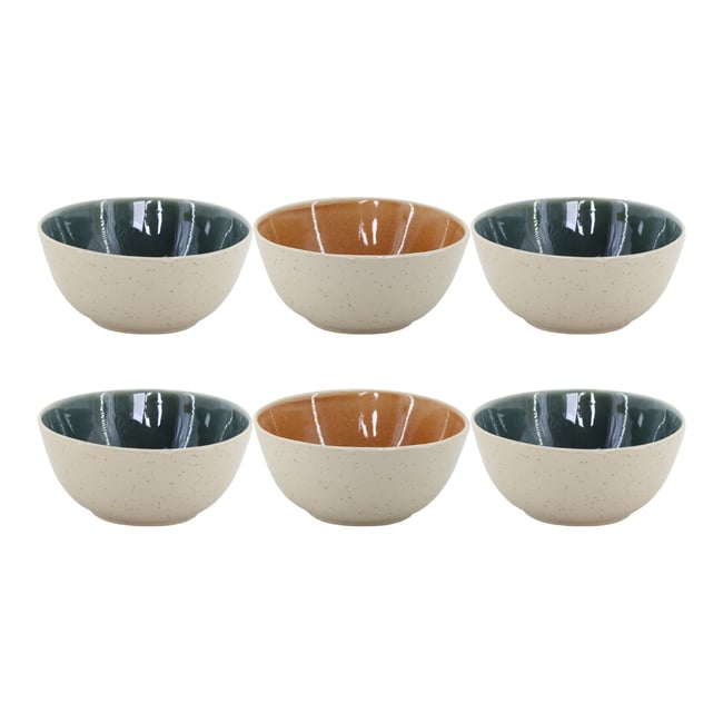 Lot de 6 bols médiums, CORALIA Couleur multicolore <span itemprop=