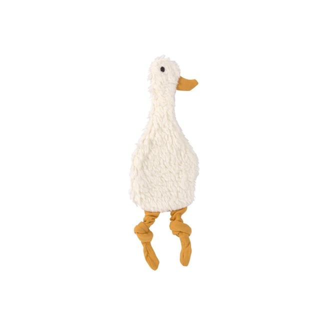 Doudou attache sucette blanc, jaune <span itemprop=