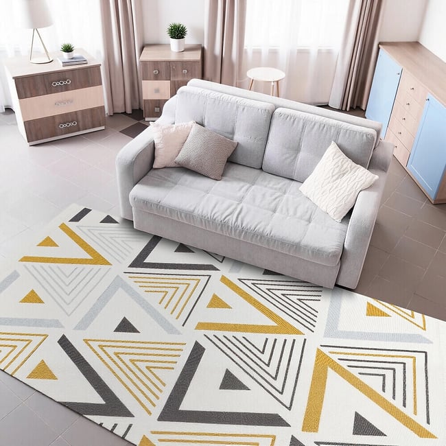 Ковер Ar / Ар 18 желтый/ серый SO'HOME
