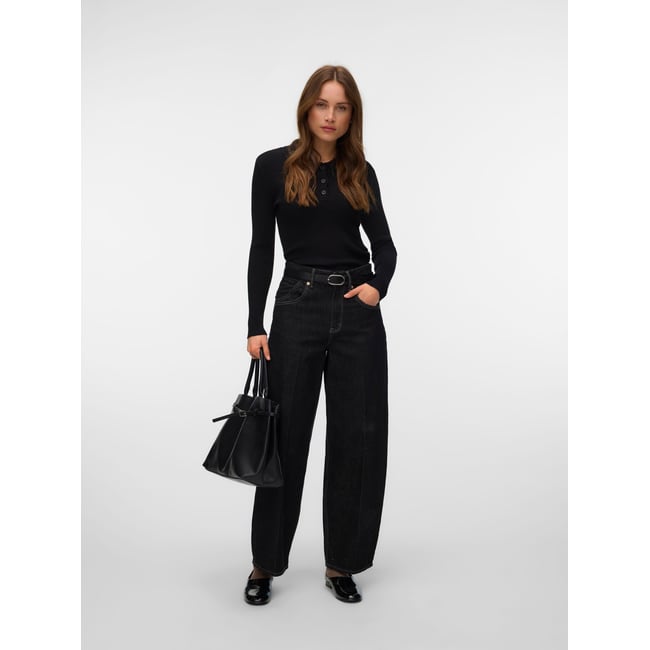 Jean Baggy Fit black denim <span itemprop=