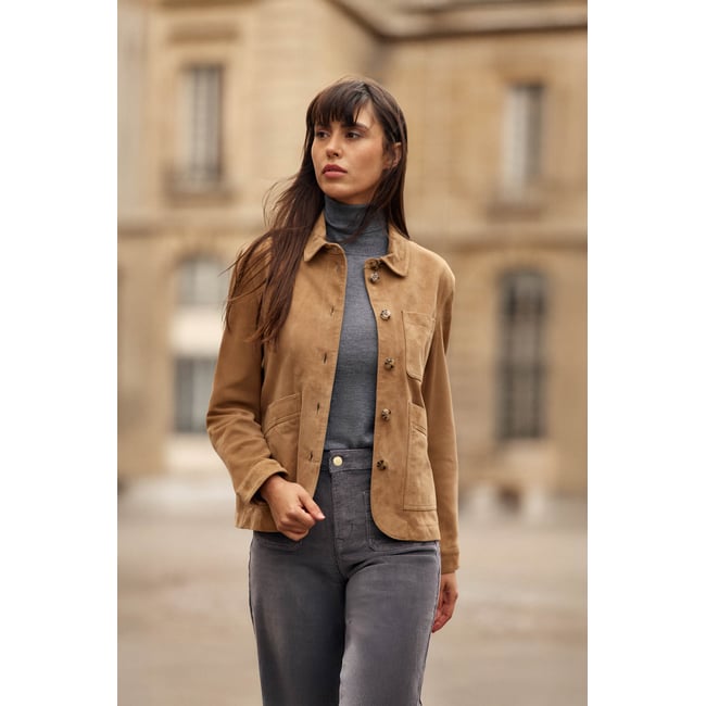 Veste col chemise uni FAULINE - LA PETITE ETOILE