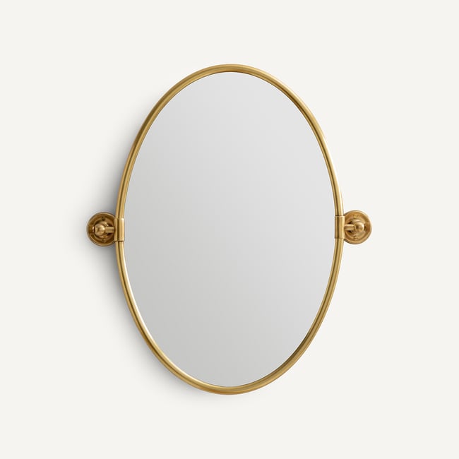 Specchio ovale girevole H65 cm, Cassandre ottone AM.PM