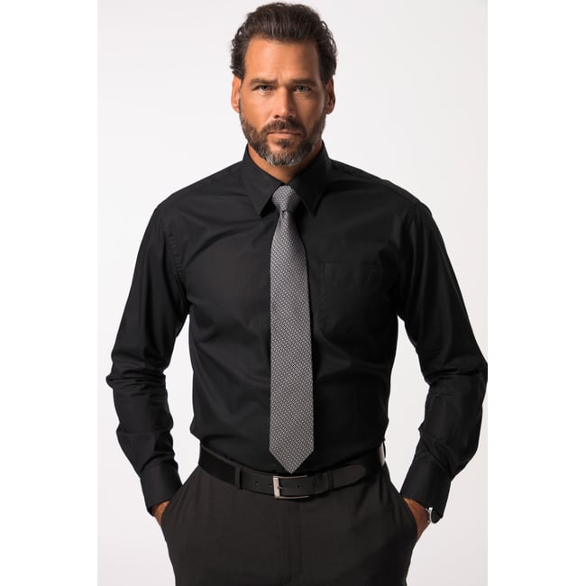 Cravate en soie extra-longue avec noir <span itemprop=