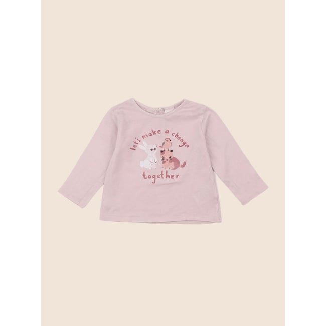 Tee-shirt - Bon état rose <span itemprop=