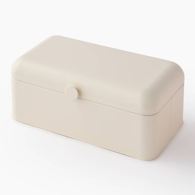 Boite avec bouton, 42.5x23x16.5cm, en fer Couleur donut <span itemprop=