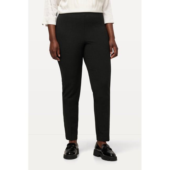 Pantalon avec surpiqûre sur le côté chiné gris foncé <span itemprop=