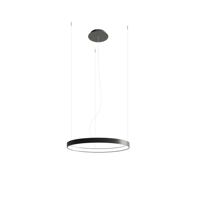 Lustre Aluminium Noir LED 1 Rio Couleur noir <span itemprop=