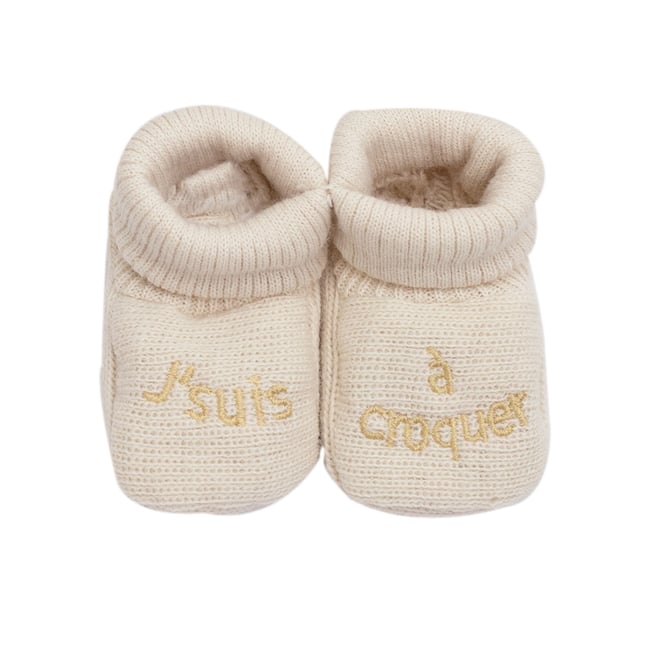 Chausson bébé avec broderie - TROIS KILOS SEPT
