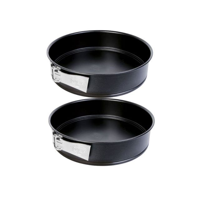 Lot de 2 moules à gâteaux 26/26 cm en acier TRADITION noir <span itemprop=
