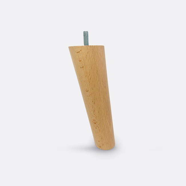 4er-Pack Bettfüsse in geneigter Form, Höhe 15 cm holz hell, natur lackiert LA REDOUTE INTERIEURS
