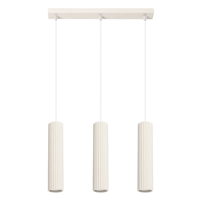 Suspension Aluminium Beige GU10 3 Karbon Line Couleur beige <span itemprop=