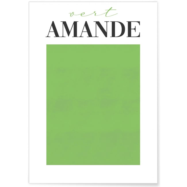 Affiche Vert Amande Couleur blanc <span itemprop=