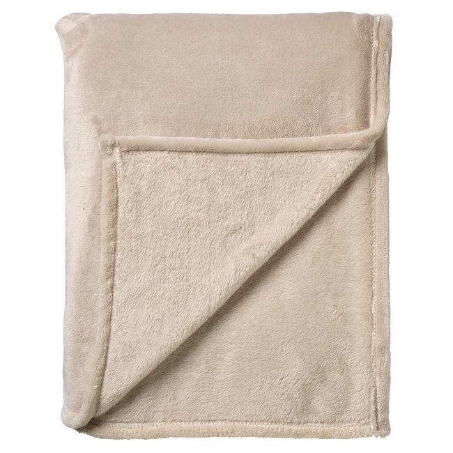 Plaid Charlie - Beige, 200x220 cm pumice stone <span itemprop=