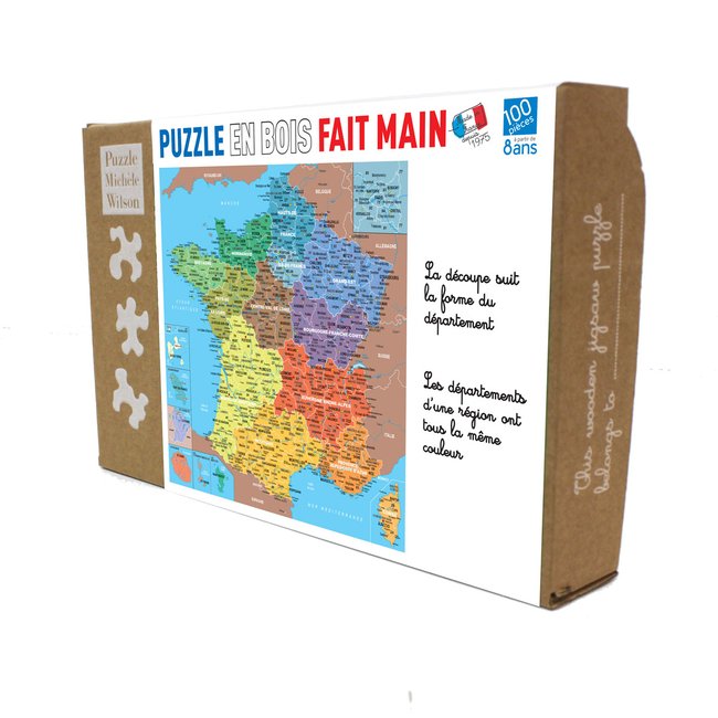 Carte de France des départements - PUZZLE MICHELE WILSON