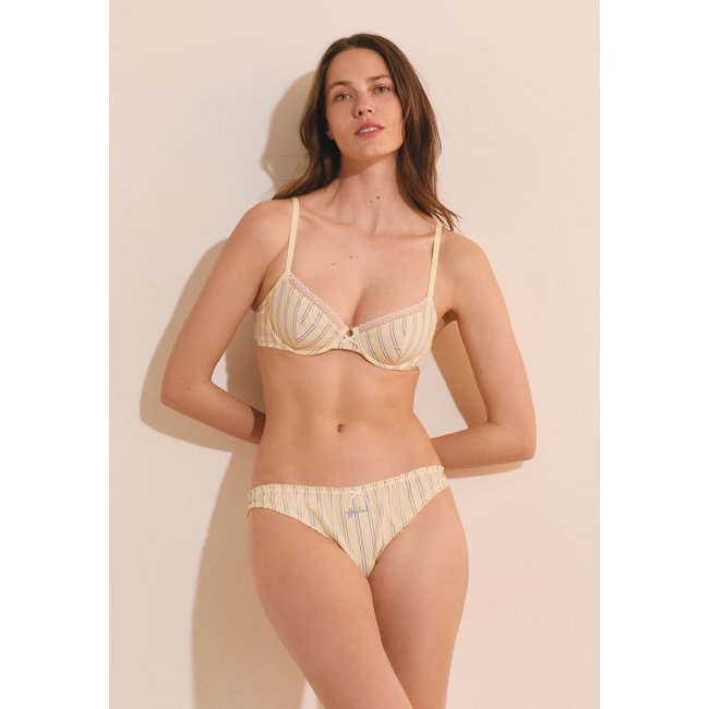 Tanga en coton BENICIO DAY jaune pale <span itemprop=