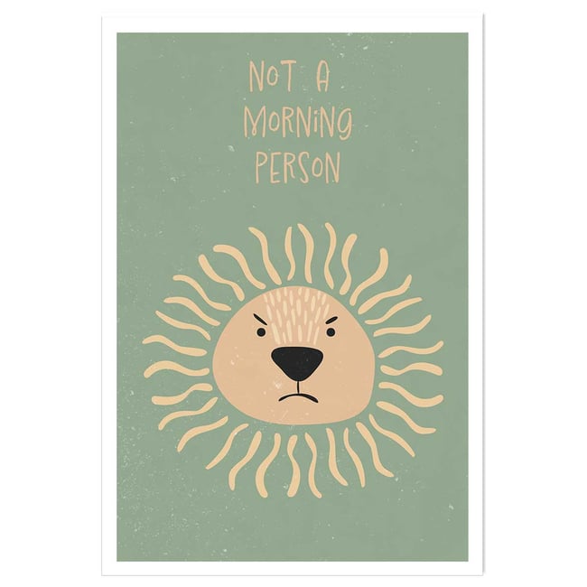 Affiche enfant lion - HEXOA