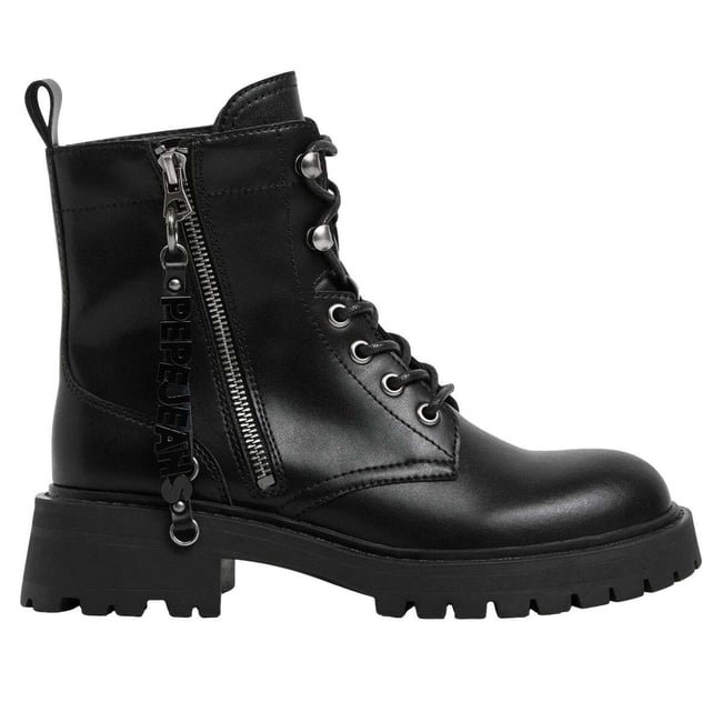 Bottes Avec Fermeture Éclair Latérale noir <span itemprop=