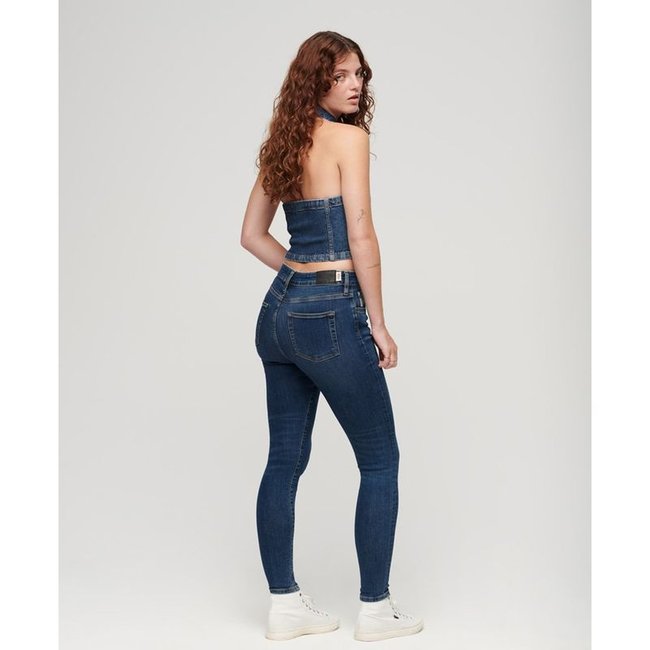 Jean Denim skinny taille haute en coton bio - SUPERDRY