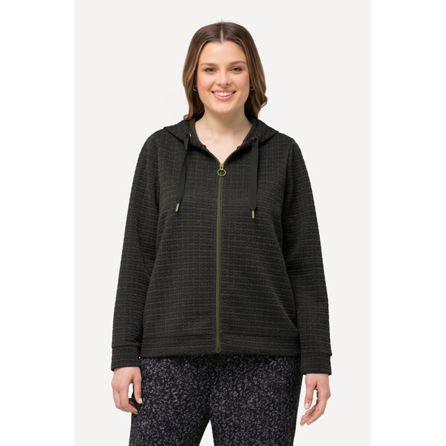 Veste à capuche et manches longues gris graphite <span itemprop=