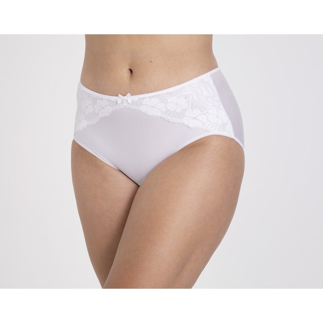 Culotte JACQUARD & LACE blanc <span itemprop=