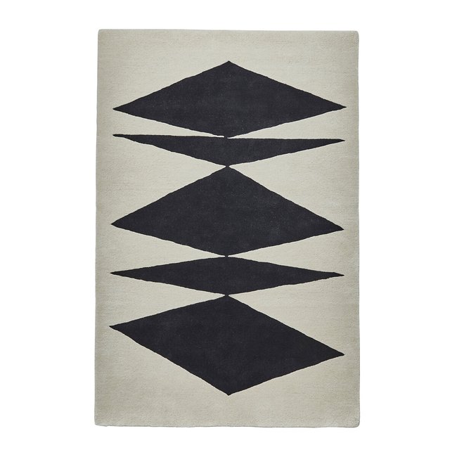 Inaluxe Crystal Palace Monochrome Abstract Patterned Rug in 100% Wool, multi-coloured, SO'HOME