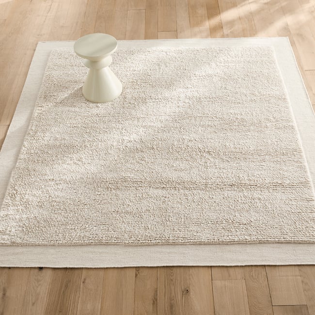 Tapis carré noué à la main, en laine, EDGI - AM.PM