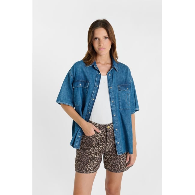 Chemise en jeans LIVIANE blue <span itemprop=