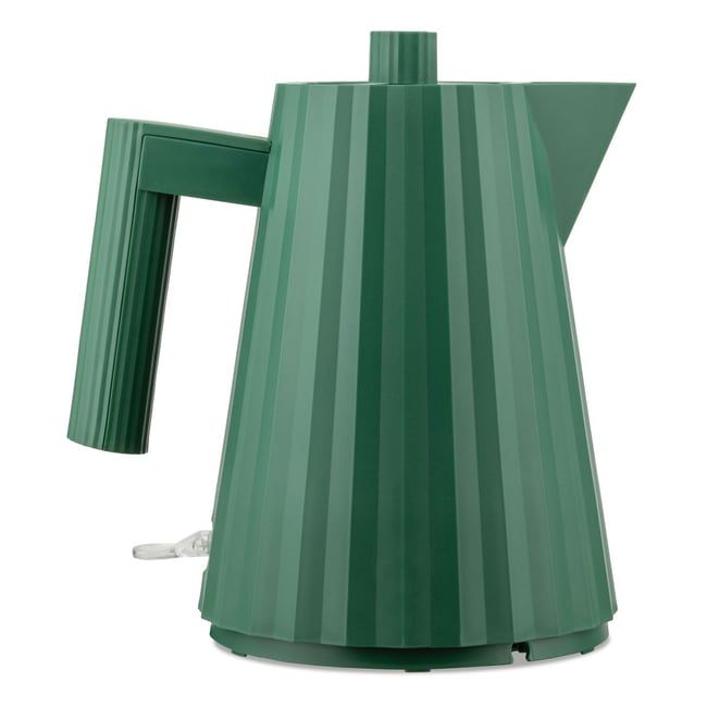 Bouilloire électrique 1l plissé en résine verte vert <span itemprop=