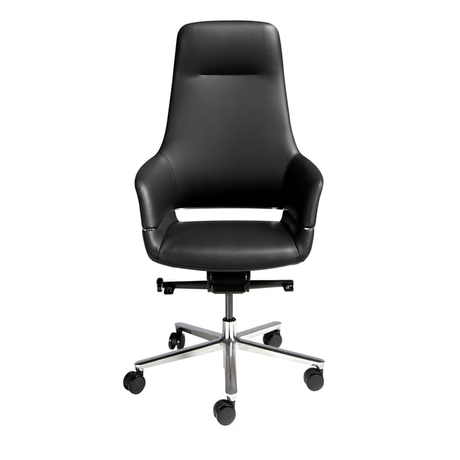 Chaise de bureau pivotante en similicuir Couleur noir | gris <span itemprop=