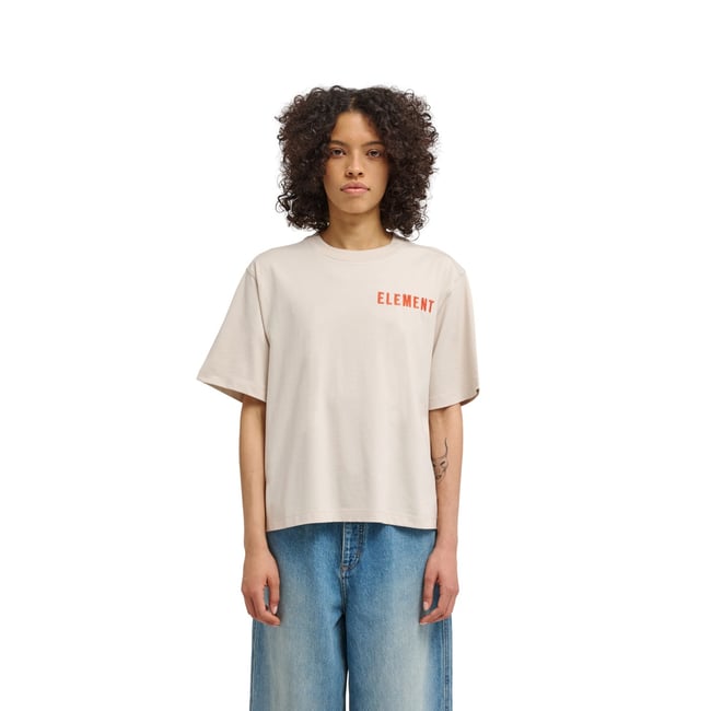 T-Shirt manches courtes PEACE OF MIND beige oat milk <span itemprop=