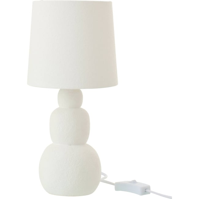 Lampe de table en céramique fait main Couleur blanc <span itemprop=
